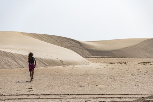 dunas na praia de santa mónica, na ilha da boa vista, em cabo verde